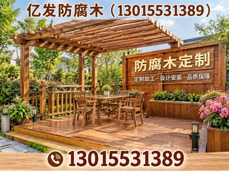 上街区防腐木定制展示图